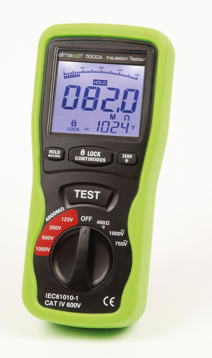 Elma DT5500A – 2 i 1 multimeter og isolationstester m/gennemgangstest