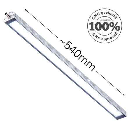 Maskinlampe i Ø40mm design, i længder fra 190-1040 mm, 24Vdc, passer perfekt der hvor pladsen er trang, TUBELED_40 - shop.cncmidt.dk
