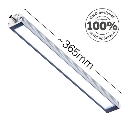 Maskinlampe i Ø40mm design, i længder fra 190-1040 mm, 24Vdc, passer perfekt der hvor pladsen er trang, TUBELED_40 - shop.cncmidt.dk