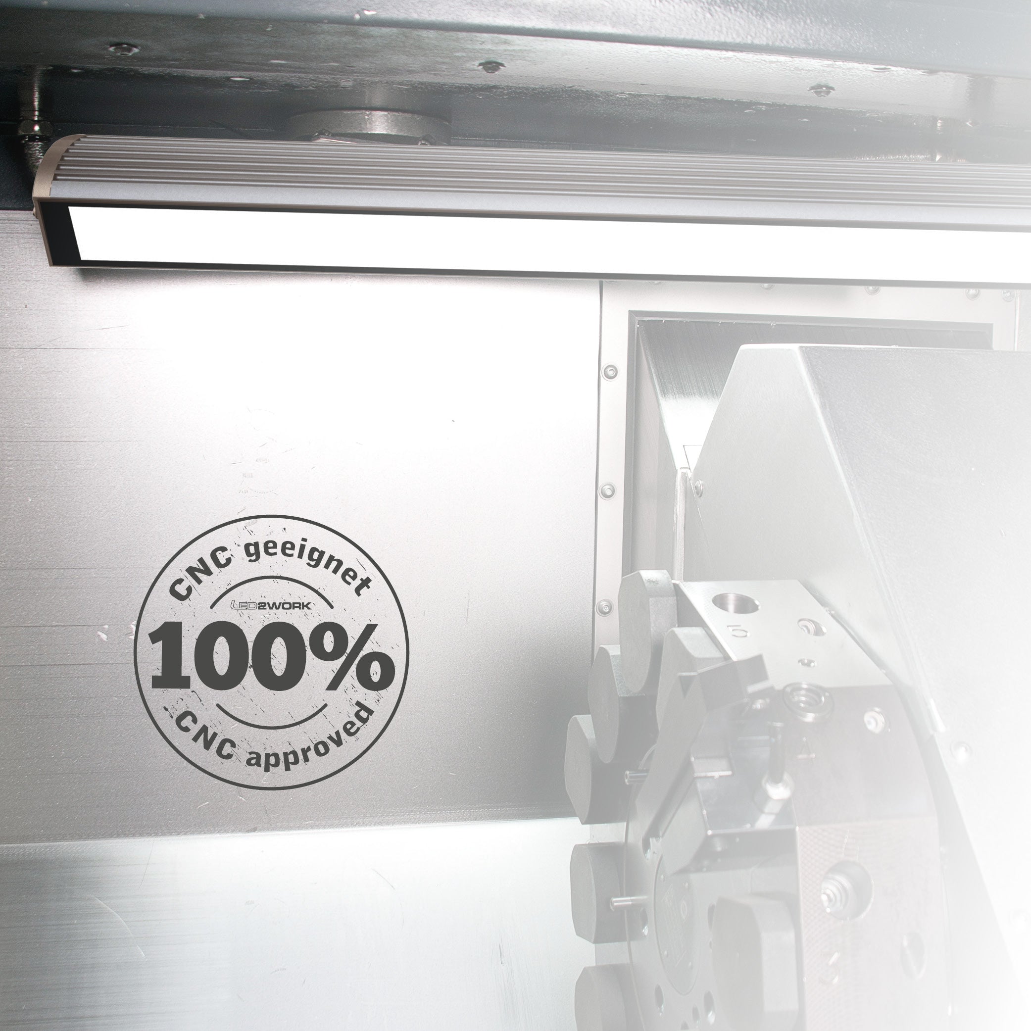 Maskinlampen på Ø40mm er klart den mest solgte og kommer i længder fra 190-1540 mm, tilsluttes 24Vdc via M12 stik, TUBELED_40 II ECO - shop.cncmidt.dk