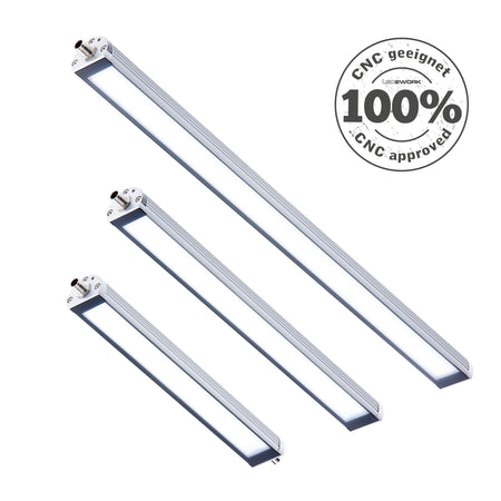 Maskinlampe i Ø40mm design, i længder fra 190-1040 mm, 24Vdc, passer perfekt der hvor pladsen er trang, TUBELED_40 - shop.cncmidt.dk