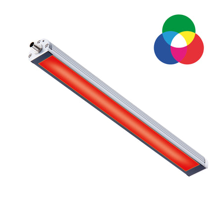 Maskin- & signallampe, RGB-W, 24Vdc. Det blændfri hvide lys og de konfigurerbare RGB-farver giver både optimal belysning og tydelig statusindikering præcis dér, hvor det er vigtigst. TUBELED_40 II RGB-W (118X90-0X)- shop.cncmidt.dk