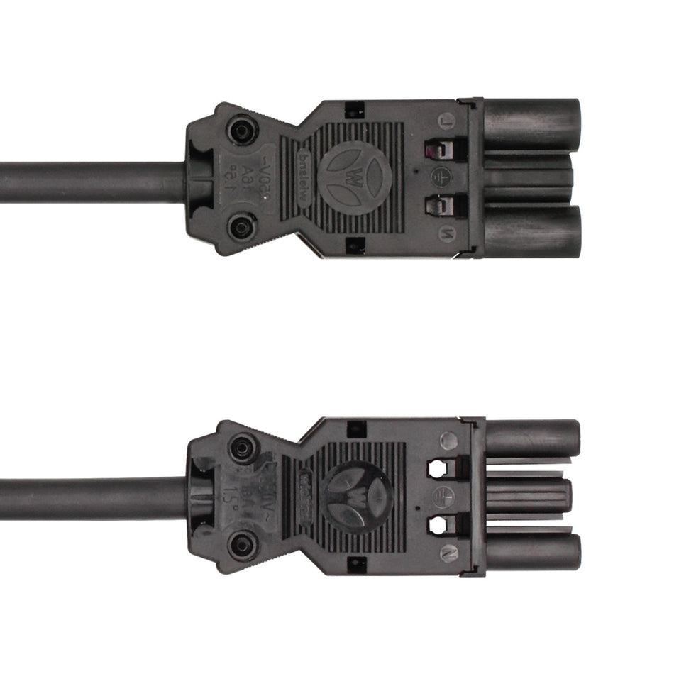 Forlængerkabel til SYSTEMLED, Wieland GST18, 230Vac, flere varianter (240300-0X)