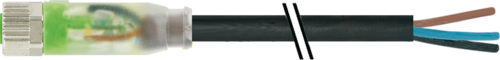 MURR Elektronik, Følerkabel m. LED, M8, lige, 3 meter (Art No. 7000-08111-6500300)