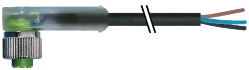 MURR Elektronik, Følerkabel m. LED, M12, vinklet, 5 meter (Art No. 7000-12381-6330500)