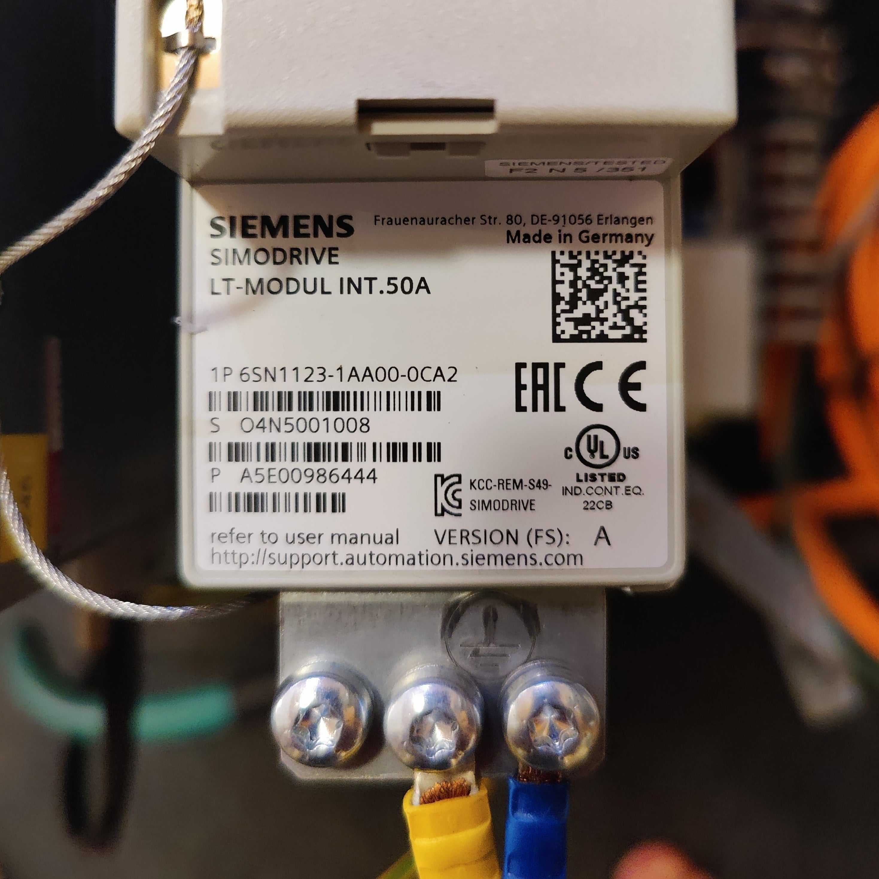 Simodrive 611, LT-Modul, 1 x 50A (6SN1123-1AA00-0CA2) (JMN) – CNC MIDT APS