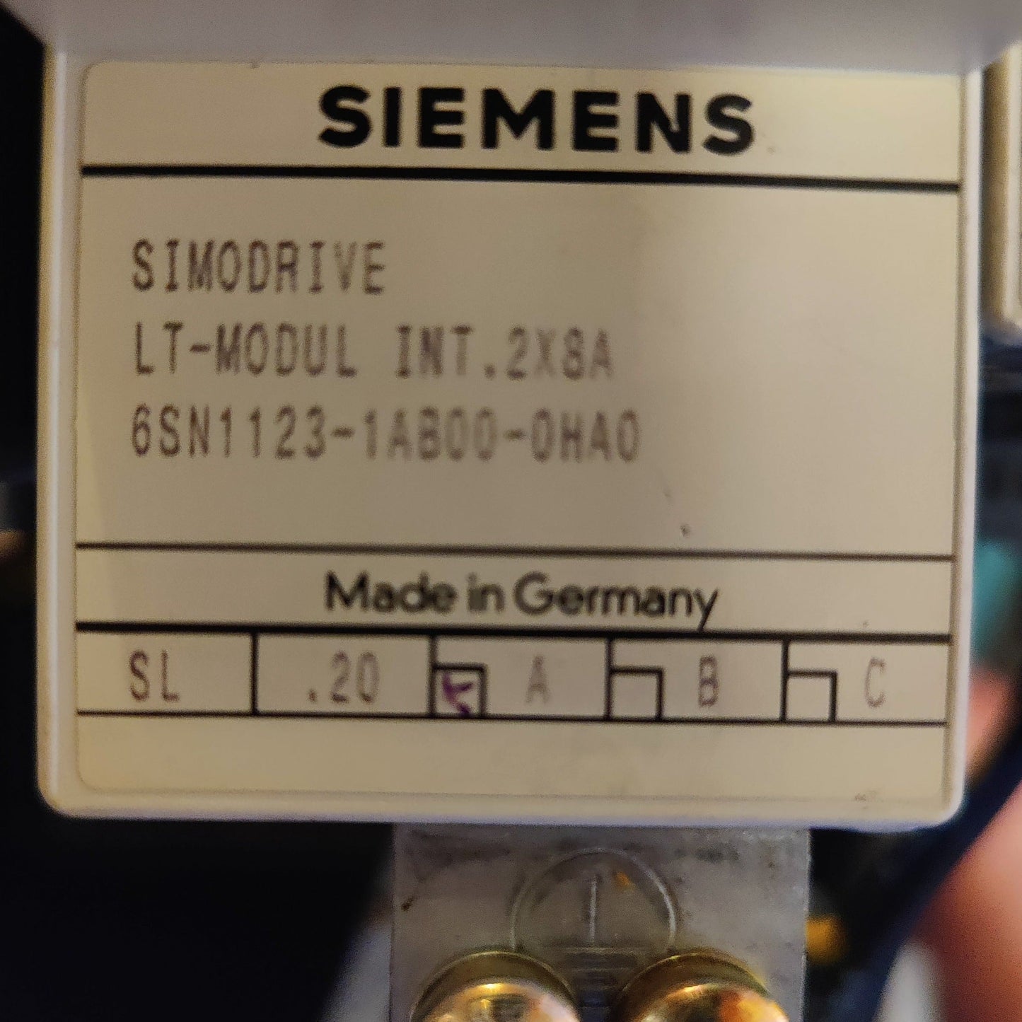 Simodrive 611, LT-Modul, 2 x 8A (6SN1123-1AB00-0HA0)