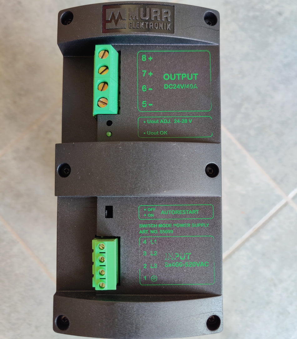 Murr Elektronik, Strømforsyning, MCS40-3x400-500/24, 40A (Art No. 85099)